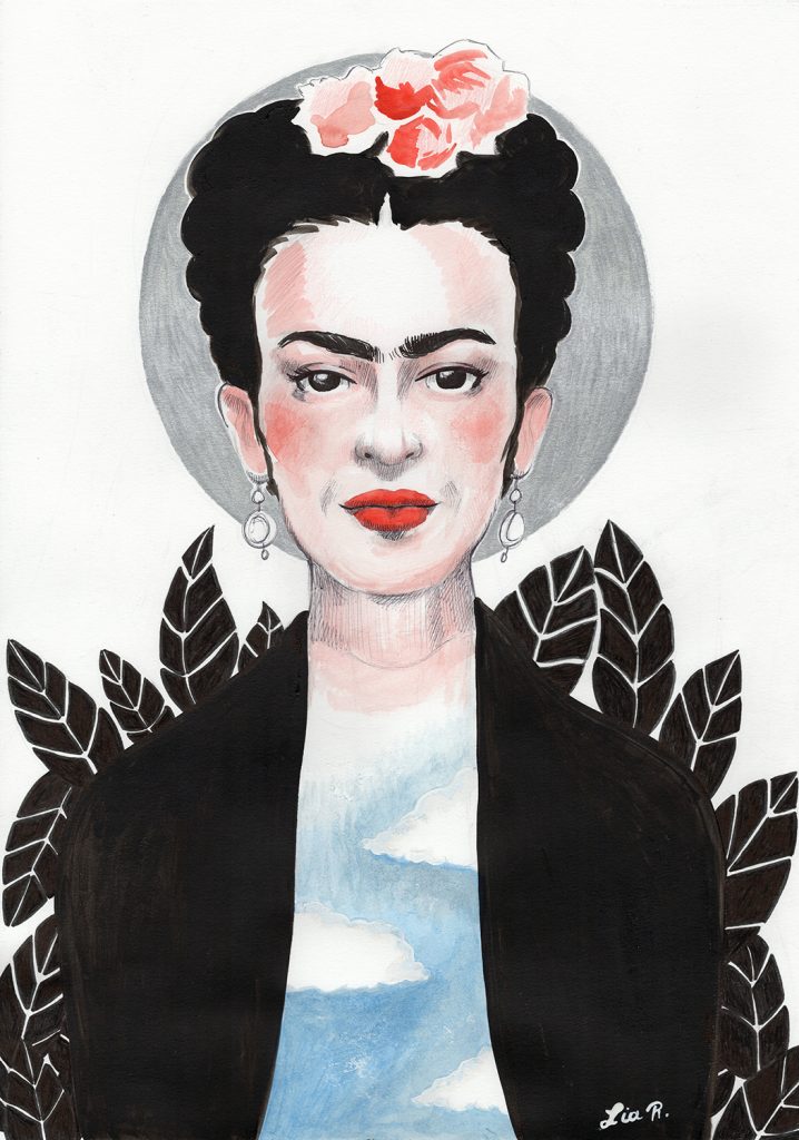 Lia-R_Frida_acrylique-encre-aquarelle-sur-canson